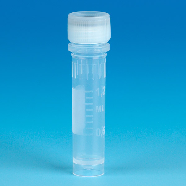 Globe Scientific Microtube, 2mL, Self-Standing, Attached Screw Cap for Color Insert, with O-Ring, STERILE, PP, 500/Bag, 2 Bags/Unit Image